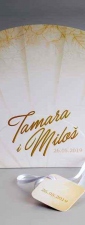 Svadbena lepeza u jednoj boji "Tamara & Miloš (lepeze za venčanja)