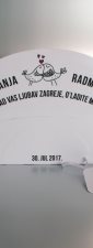 Svadbena lepeza u dve boje "Vanja i Rradmilo"
