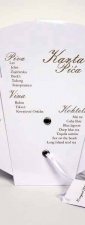 Sklopiva svadbena lepeza u jednoj boji "karta pića" (lepeze za venčanja)