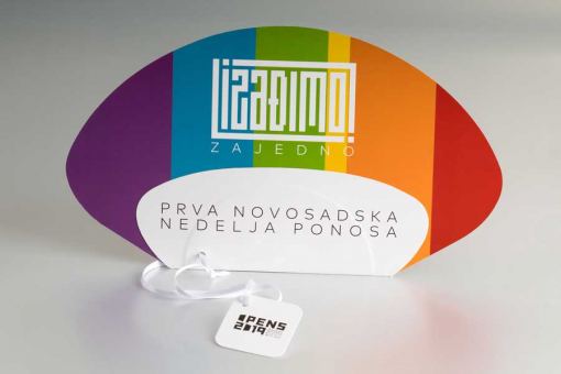 Promo lepeze "Izađimo zajedno" (prva Novosadska nedelja ponosa)